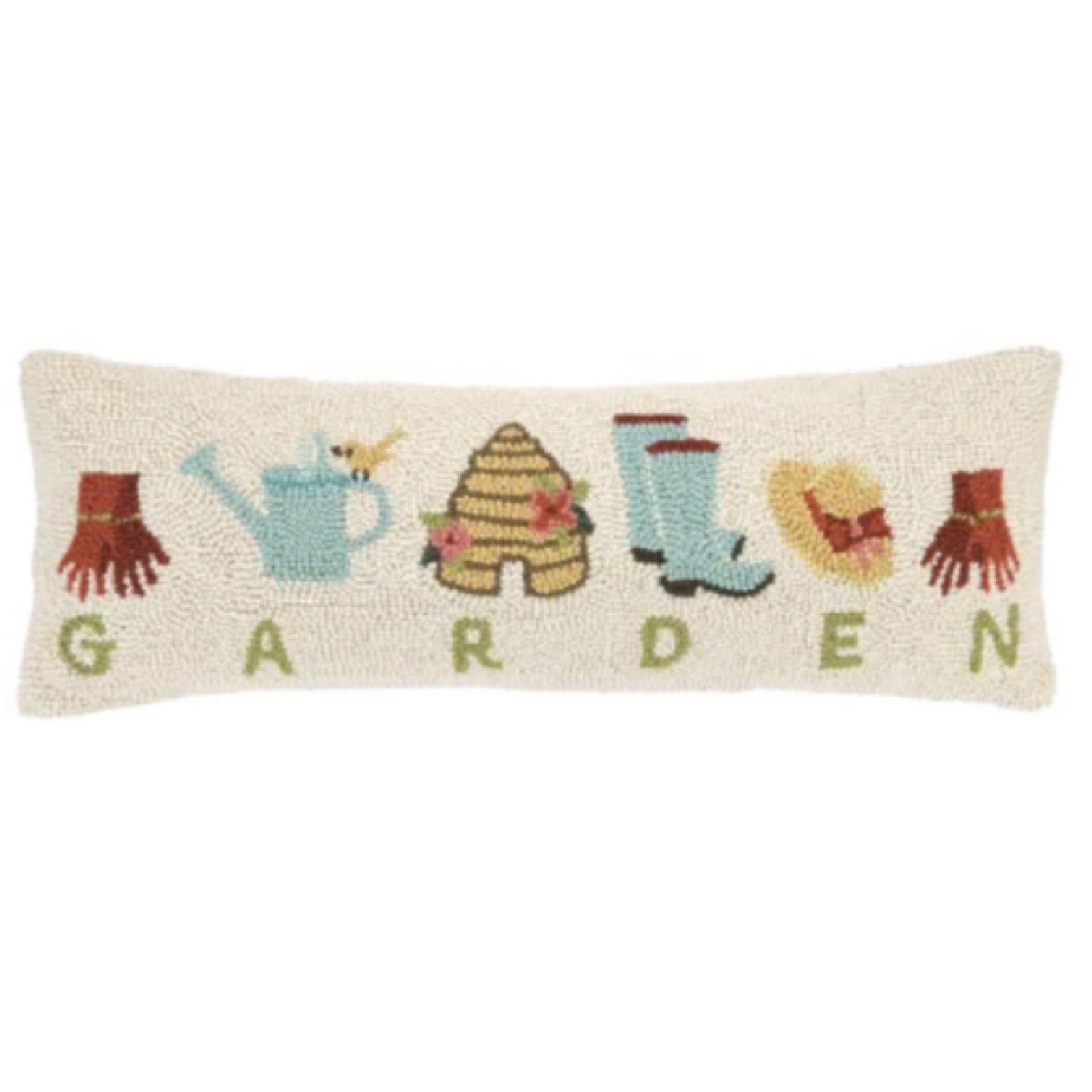 Secret Garden Bees Wool Hook Pillow - Thumbnail 3